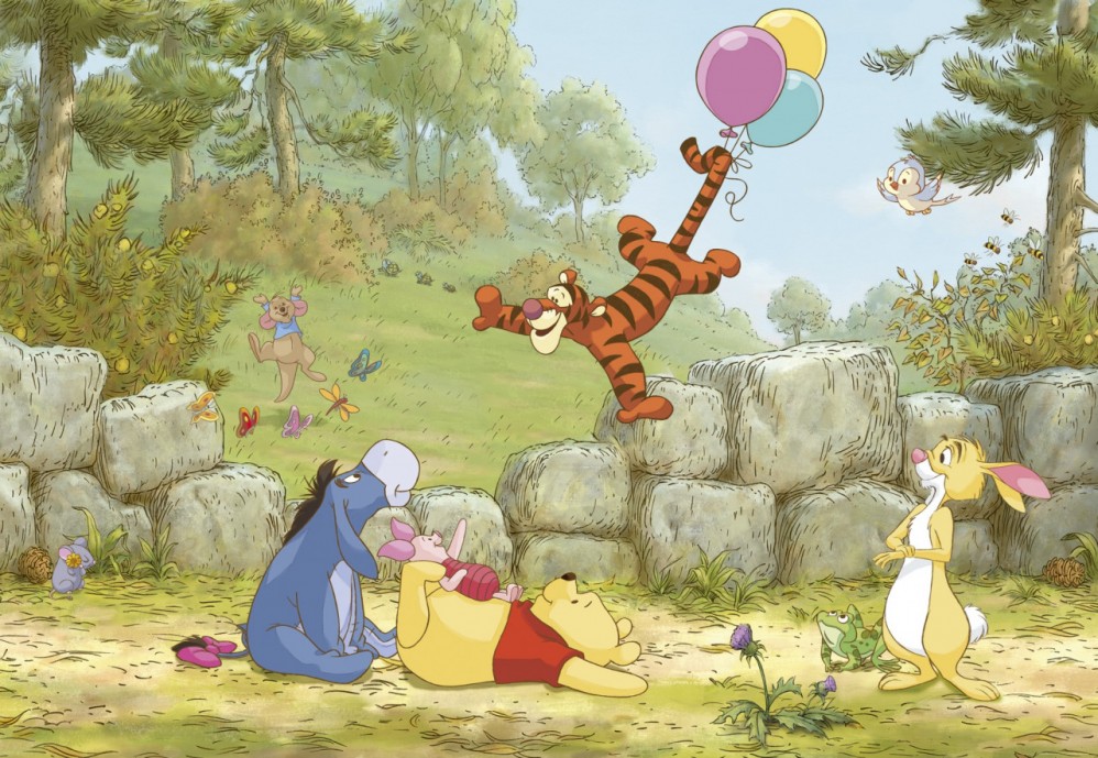 8-460 Фотообои Komar "Winnie Pooh Ballooning"